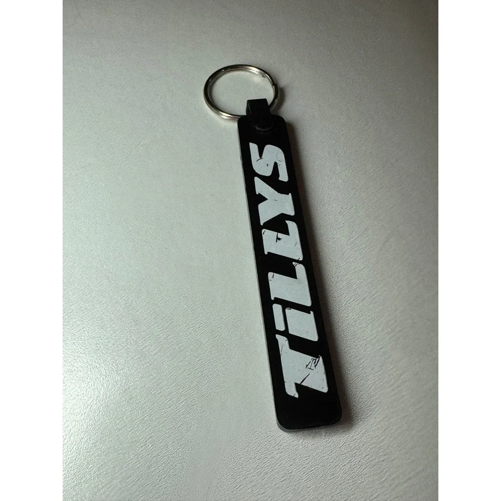Tillys Black White Logo Keychain Charm Keyring Accessory‎